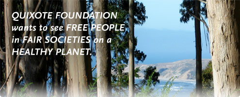The Quixote Foundation wants to see free people in fair societies on a healthy planet.